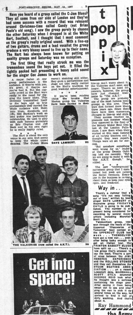 The AKT in the Hounslow Post May 1967