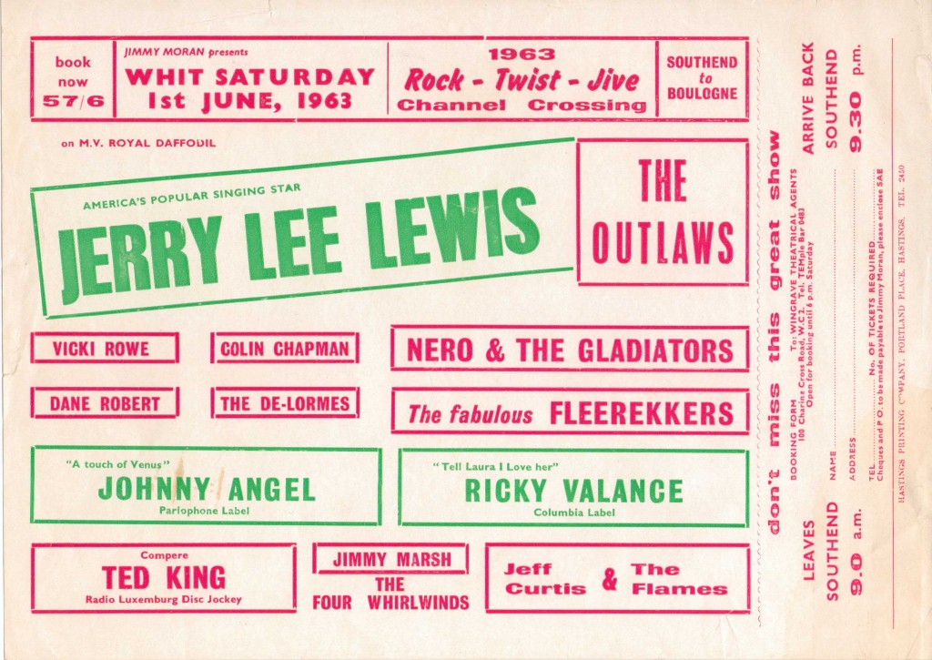 Jerry Lee Lewis, Channel Crossing poster, 1963