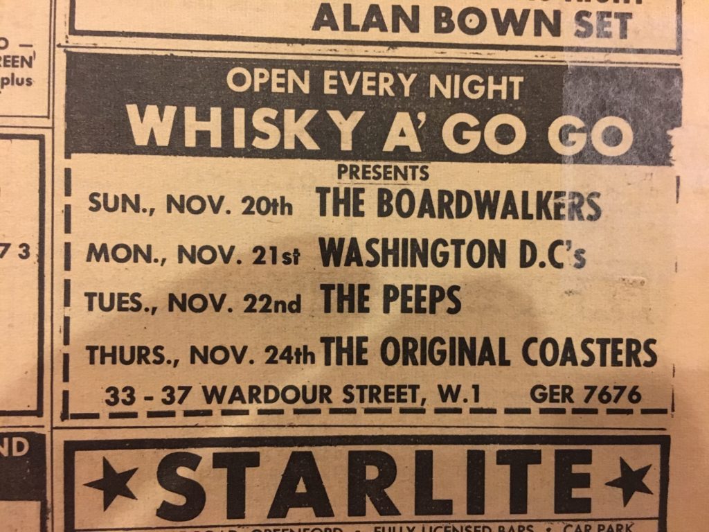 Boardwalkers 20 Nov 1966