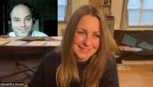 Sam Brown speaking to Jason Barnard