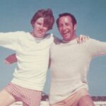 Peter Noone with Harvey Lisberg on the beach in the Bahamas in 1967