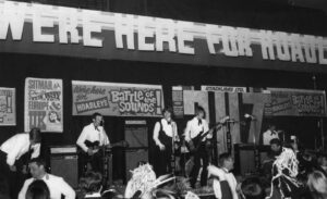 The Groove at the final of the 1968 Hoadley's Battle Of The Sounds. L-R Rod Stone, Peter Williams, Jamie Byrne, Tweed Harris (Geoff Bridgford not visible) (from http://www.milesago.com/artists/groove.htm)