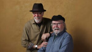 Tom Paxton and John McCutcheon (photo credit: Michael G. Stewart)