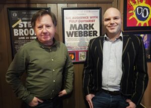 Mark Webber and Jason Barnard. 23 October 2025, The CAT Club, Pontefract