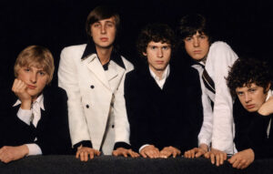 Genesis publicity photo 1968: Anthony Philips, Mike Rutherford, Tony Banks, Peter Gabriel, Chris Stewart