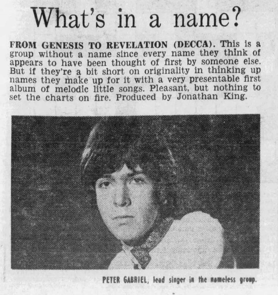 From Genesis To Revelation Review, Evening Standard, 7 June 1969