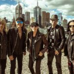 Scorpions in Melbourne, Australia, in 2016 during the 50th Anniversary World Tour: (from left to right) Mikkey Dee, Matthias Jabs, Klaus Meine, Rudolf Schenker and Paweł Mąciwoda. Credit: Ian Robert Laidlaw. Used under Creative Commons license - Wikipedia Commons.