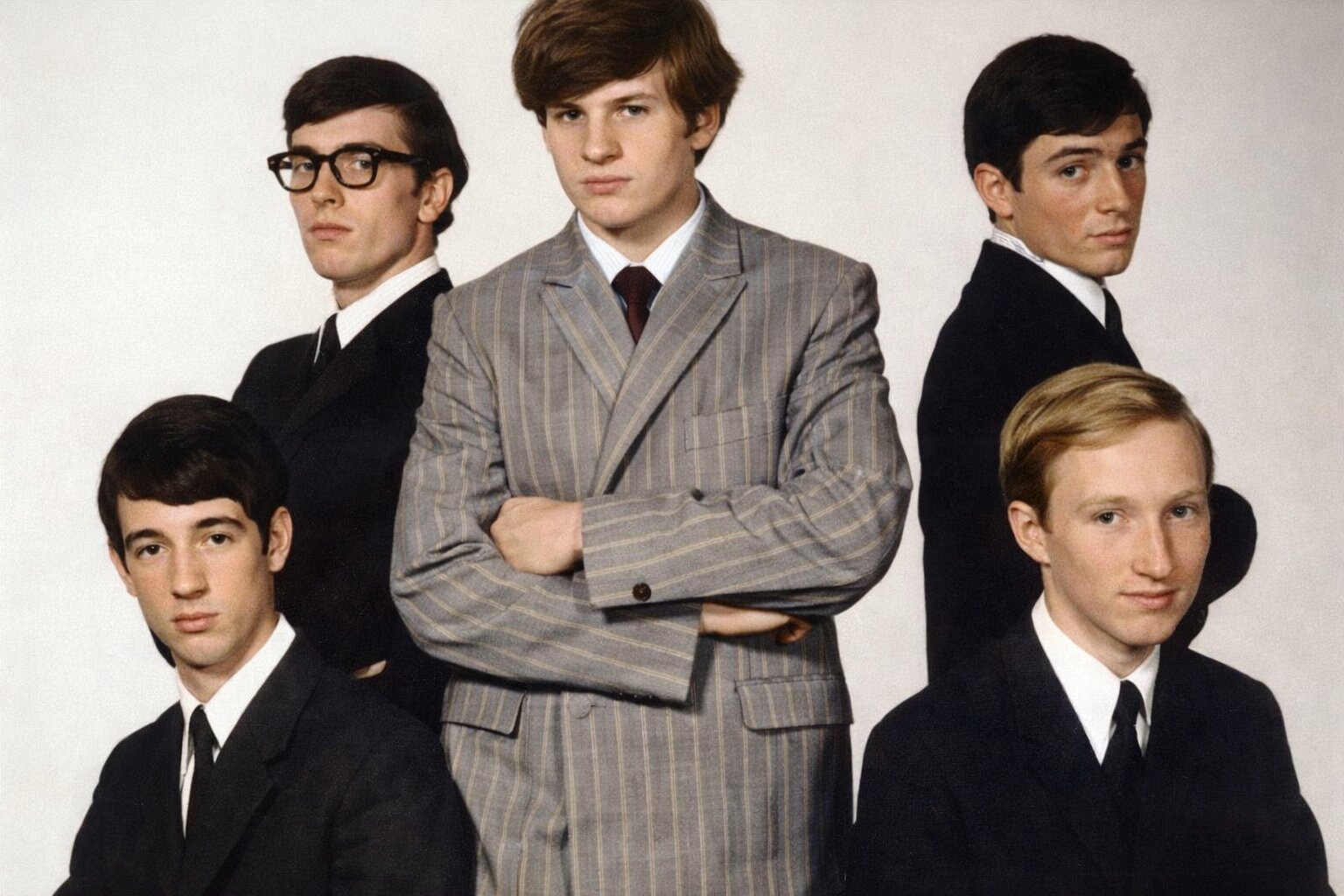 The Box Tops in 1967 colourised promo photo - clockwise from left Bill Cunningham, Danny Smythe, Alex Chilton, Gary Talley, John Evans