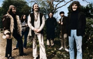 Quintessence - London. Phil/Shiva 2nd from left. Colourised (original from Singsong)