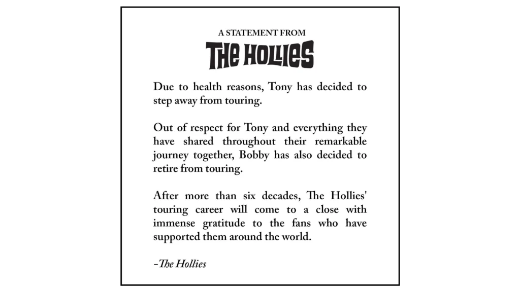 The Hollies - statement