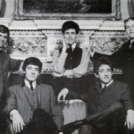 Trade ad for The Hollies's single "I'm Alive" (from left to right: Eric Haydock, Allan Clarke, Graham Nash, Tony Hicks and Bobby Elliott).